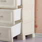 Modern Plastic Storage Cabinet for Bedroom Matte Finish Cabinet with 6 Drawers