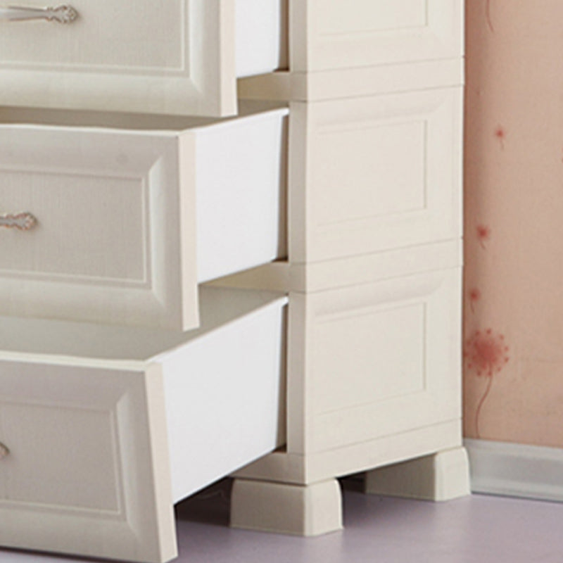 Modern Plastic Storage Cabinet for Bedroom Matte Finish Cabinet with 6 Drawers