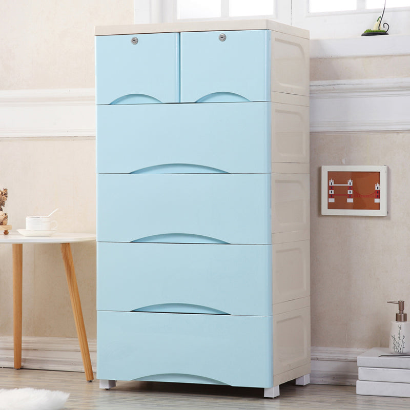 Plastic Matte Finish Storage Cabinet Contemporary Non-Hanging Armoire Clearhalo 'Armoires & Wardrobes' 'armoires_wardrobes' 'Bedroom Furniture' 'furn' 'furn_armoires_wardrobes' 'Furniture' 6323457