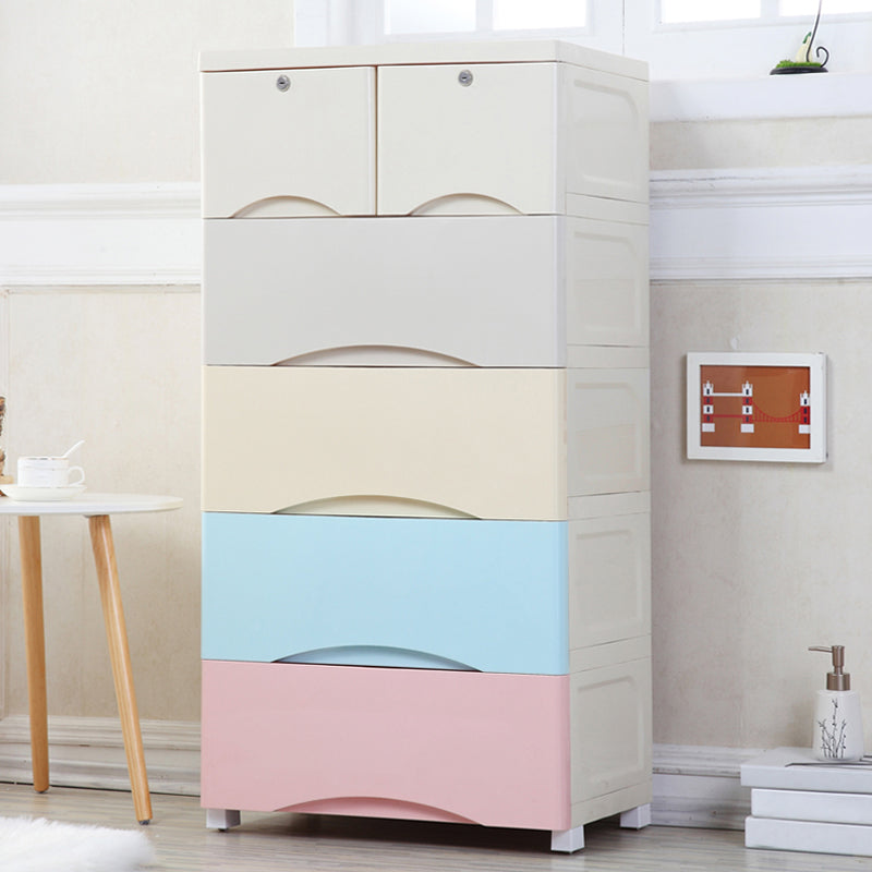 Plastic Matte Finish Storage Cabinet Contemporary Non-Hanging Armoire Clearhalo 'Armoires & Wardrobes' 'armoires_wardrobes' 'Bedroom Furniture' 'furn' 'furn_armoires_wardrobes' 'Furniture' 6323460