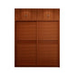 Brown Engineered Wood Wardrobe with Sliding Doors Modern Cabinet for Bedroom 47"L x 24"W x 83"H Armories & Top Cabinet Clearhalo 'Armoires & Wardrobes' 'armoires_wardrobes' 'Bedroom Furniture' 'furn' 'furn_armoires_wardrobes' 'Furniture' 6323480