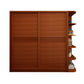 Brown Engineered Wood Wardrobe with Sliding Doors Modern Cabinet for Bedroom 47"L x 24"W x 83"H Armoires & Sideboard Clearhalo 'Armoires & Wardrobes' 'armoires_wardrobes' 'Bedroom Furniture' 'furn' 'furn_armoires_wardrobes' 'Furniture' 6323482