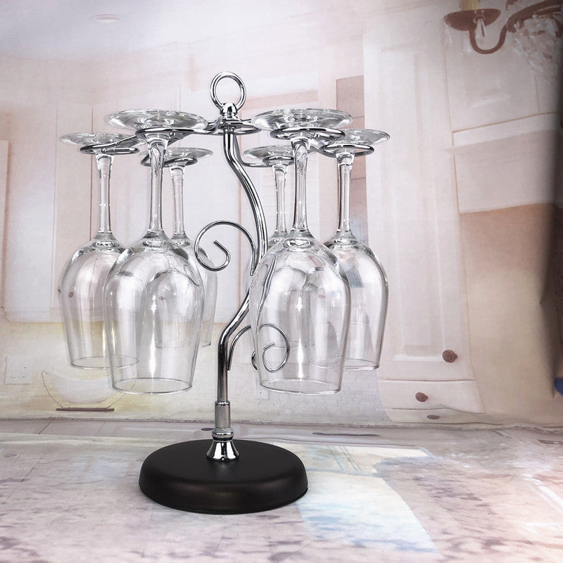 Artilla para vino de metal industrial Ventilador de mesa o encimera de vidrio para la cocina