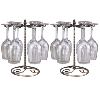 Artilla para vino de metal industrial Ventilador de mesa o encimera de vidrio para la cocina