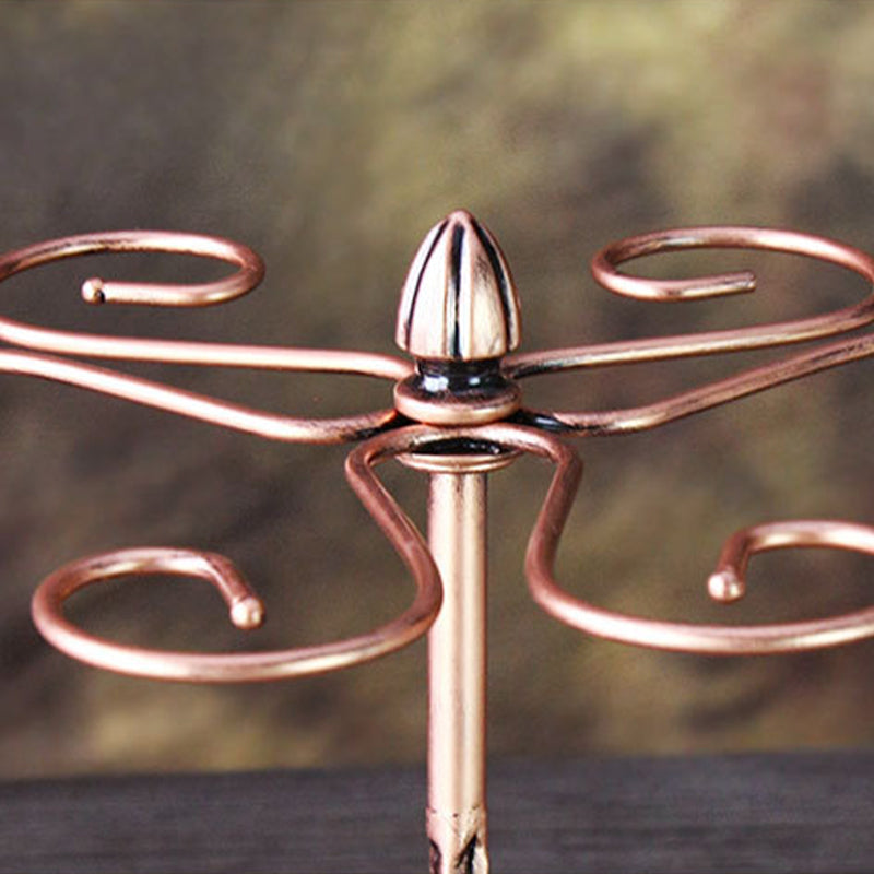 Artilla para vino de metal industrial Ventilador de mesa o encimera de vidrio para la cocina