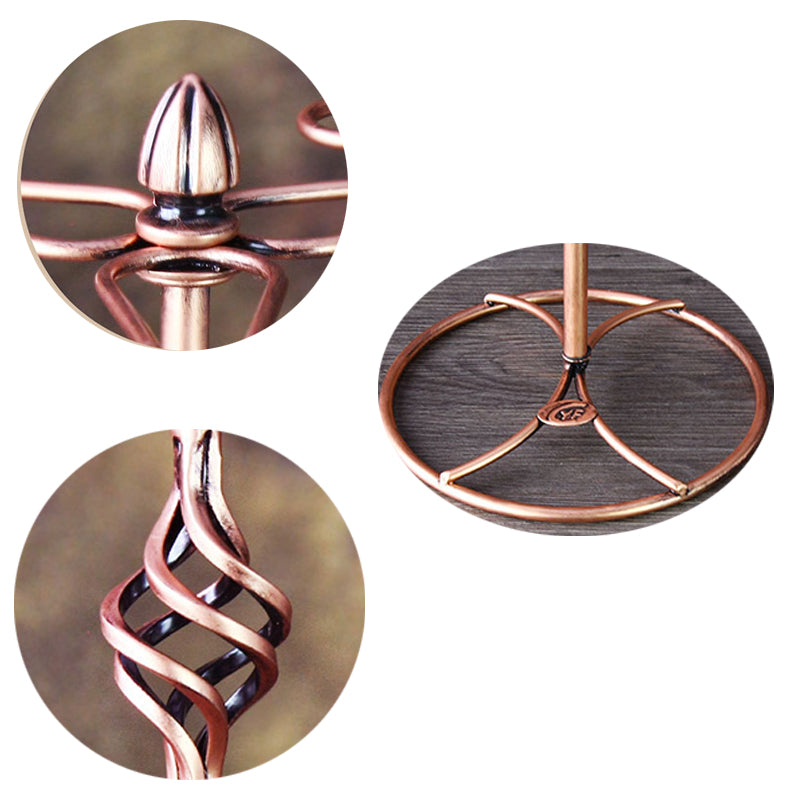 Artilla para vino de metal industrial Ventilador de mesa o encimera de vidrio para la cocina