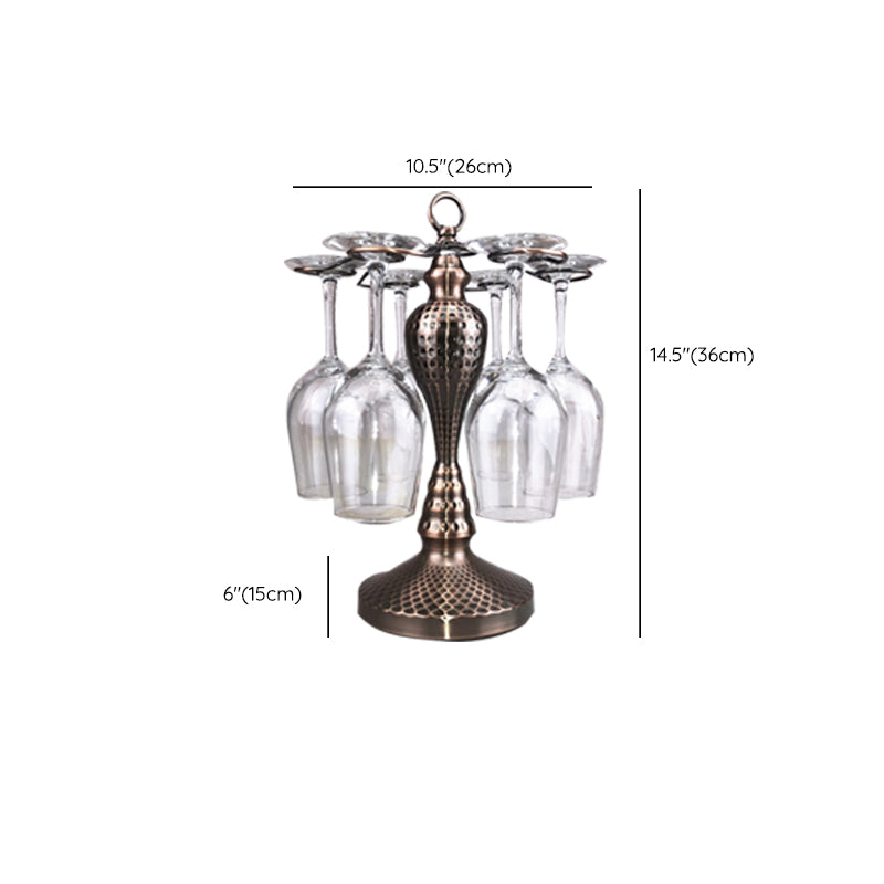 Artilla para vino de metal industrial Ventilador de mesa o encimera de vidrio para la cocina