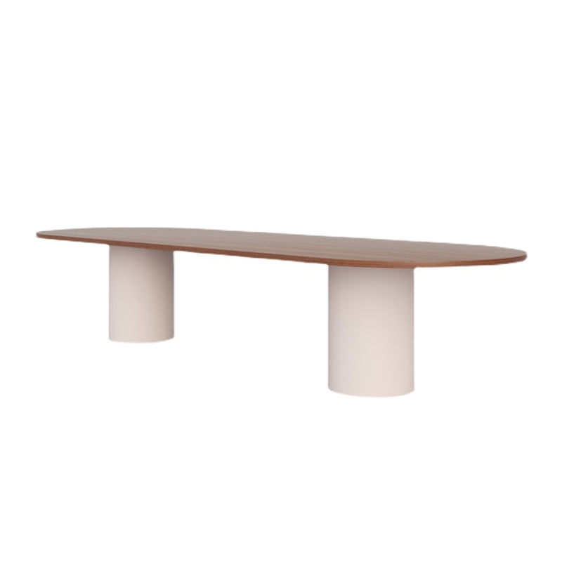 29 "H Brown Contemporary Writing Desk Oval Sold Woar Desk