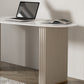 23 "Wide Glam Executive Desk White Office Desk met metalen benen
