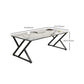 Modern 29.53" Tall Office Desk Stone Rectangular Writing Desk