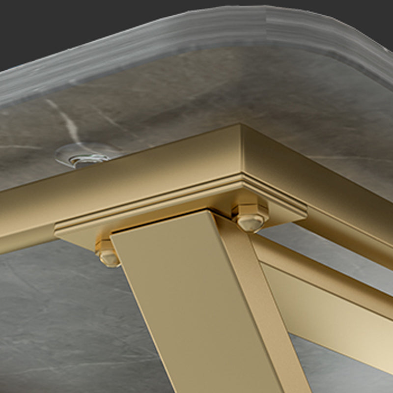 Moderner Büroschreibtisch Rechteckige Goldmetallbeine Schreibtisch für Zuhause und Büro