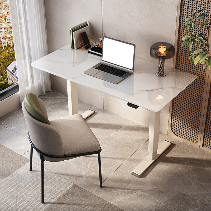 23.62 "W Industrial Writing Desk rechthoekig Wit Office Desk