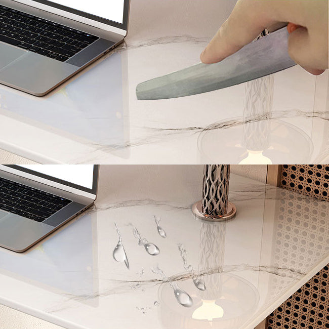 23.62 "W Industrial Writing Desk rechthoekig Wit Office Desk