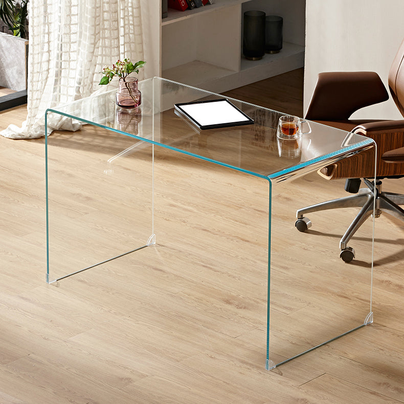 29"H Contemporary Writing Desk Rectangular Glass Office Desk 47.2"L x 19.7"W x 29.5"H Clearhalo 'furn' 'furn_office_desk' 'Furniture' 'Office Desks' 'Office Furniture' 'office_desk' 6326491