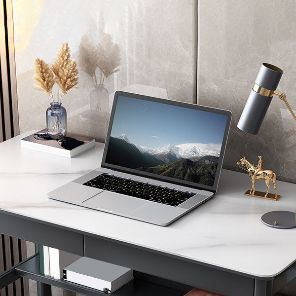 Industrial Office Desk Rectangular Secretary Desk with 2 Storage Drawers Clearhalo 'furn' 'furn_office_desk' 'Furniture' 'Office Desks' 'Office Furniture' 'office_desk' 6326514