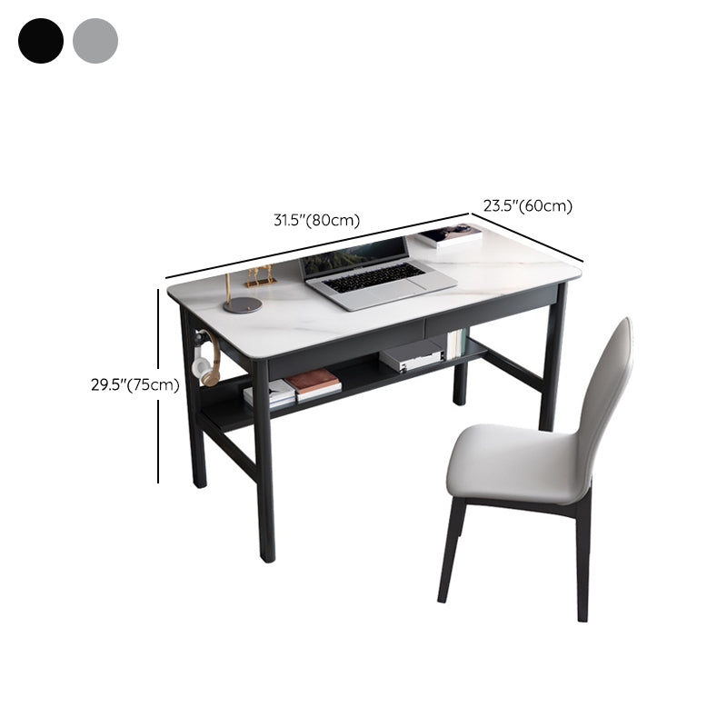 Industrial Office Desk Rectangular Secretary Desk with 2 Storage Drawers Clearhalo 'furn' 'furn_office_desk' 'Furniture' 'Office Desks' 'Office Furniture' 'office_desk' 6326518