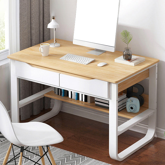 23 "W Hedendaags Writing Desk rechthoekige houten computerbureau met laden