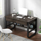 23 "W Hedendaags Writing Desk rechthoekige houten computerbureau met laden