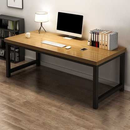 Houten rechthoekige schrijfbureau huis eigentijdse kantoorbureau