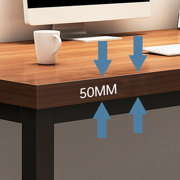 Houten rechthoekige schrijfbureau huis eigentijdse kantoorbureau