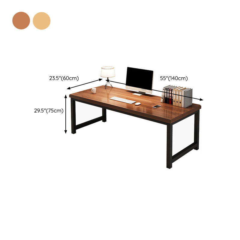 Houten rechthoekige schrijfbureau huis eigentijdse kantoorbureau