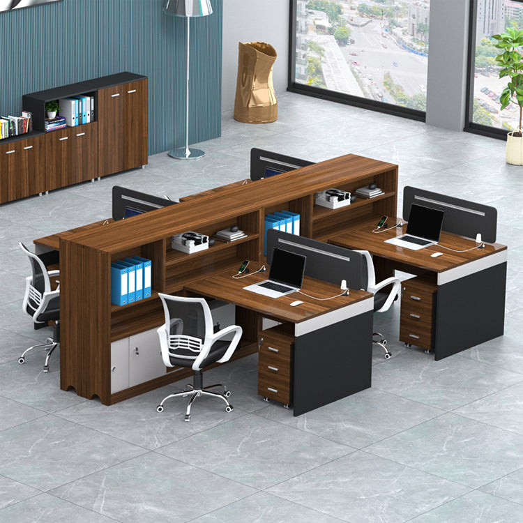 Cable Management Executive Desk Pedestal L-Shape Office Desk with Drawers Clearhalo 'furn' 'furn_office_desk' 'Furniture' 'Office Desks' 'Office Furniture' 'office_desk' 6326592