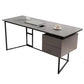 23" Wide Industrial Writing Desk Rectangular 2-Drawer Office Desk 47.2"L x 23.6"W x 29.5"H Gray Clearhalo 'furn' 'furn_office_desk' 'Furniture' 'Office Desks' 'Office Furniture' 'office_desk' 6326620