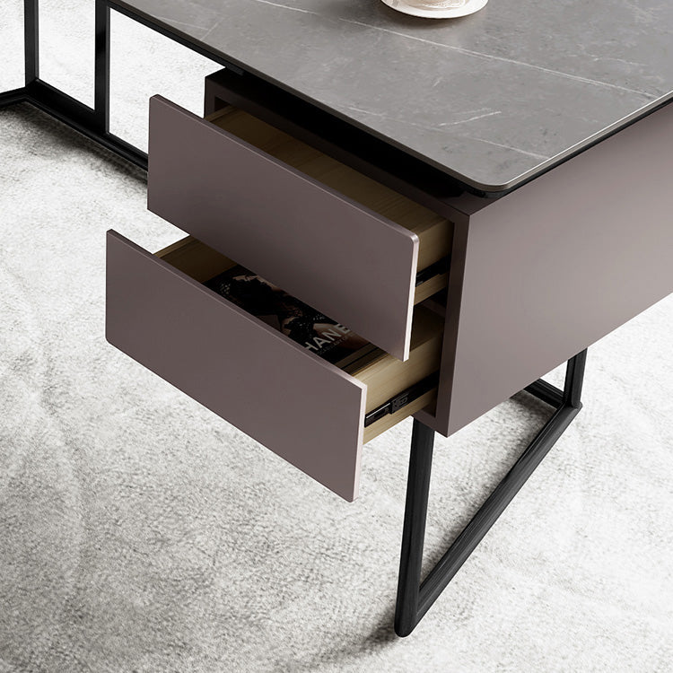 23" Wide Industrial Writing Desk Rectangular 2-Drawer Office Desk Clearhalo 'furn' 'furn_office_desk' 'Furniture' 'Office Desks' 'Office Furniture' 'office_desk' 6326621