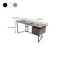 23" Wide Industrial Writing Desk Rectangular 2-Drawer Office Desk Clearhalo 'furn' 'furn_office_desk' 'Furniture' 'Office Desks' 'Office Furniture' 'office_desk' 6326625