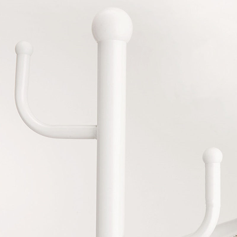 Appendiabiti metallici contemporanei in piedi per scaffalatura con ganci per cappotto