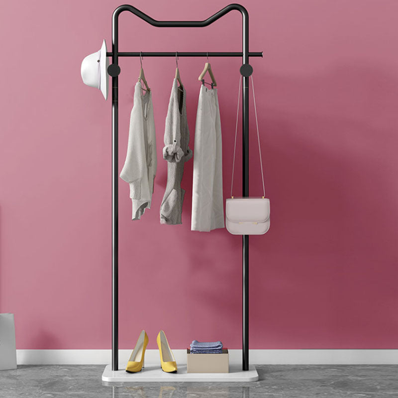 Pastel de pasos contemporáneos Rail y ganchos colgantes de metal enmarcado de metal soporte de pasillo