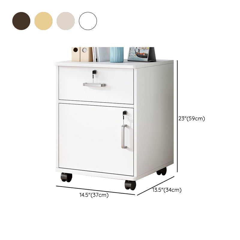 Contemporary Vertical Solid Color Drawers Castors Wood File Cabinet for Home Office Clearhalo 'Filing Cabinets' 'filling_cabinets' 'furn' 'furn_filling_cabinets' 'Furniture' 'Office Furniture' 6326844