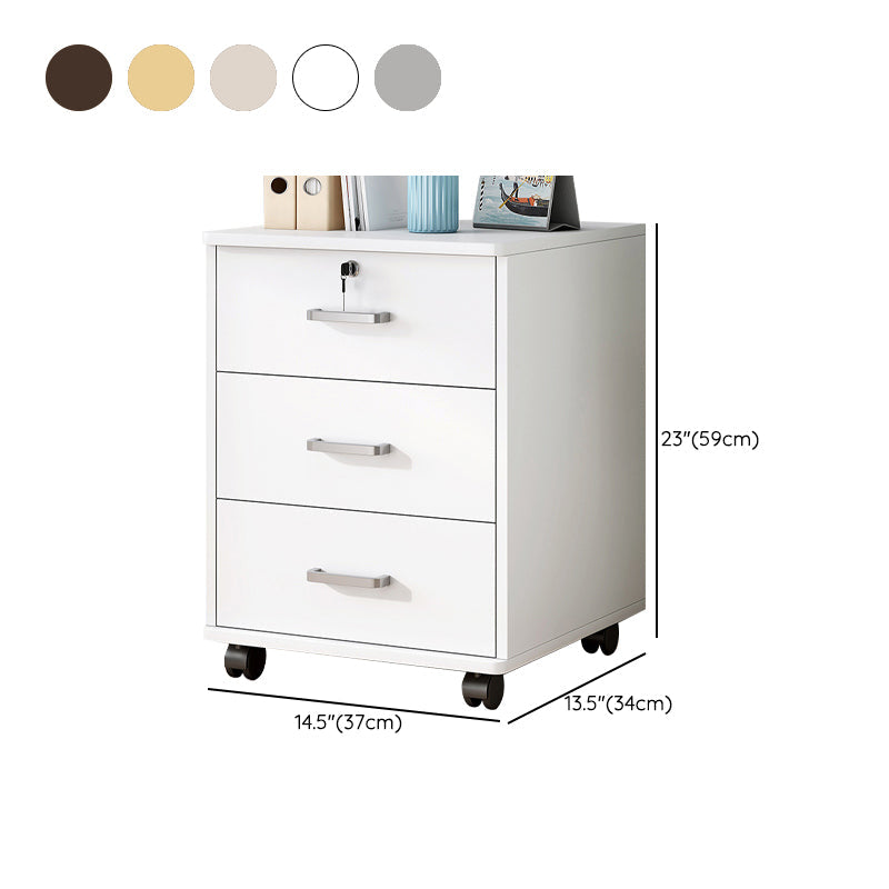Contemporary Vertical Solid Color Drawers Castors Wood File Cabinet for Home Office Clearhalo 'Filing Cabinets' 'filling_cabinets' 'furn' 'furn_filling_cabinets' 'Furniture' 'Office Furniture' 6326845