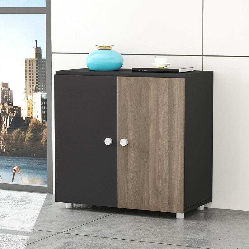 Abbazzinamento verticale in legno Scaffali di archiviazione del pannello a colori.