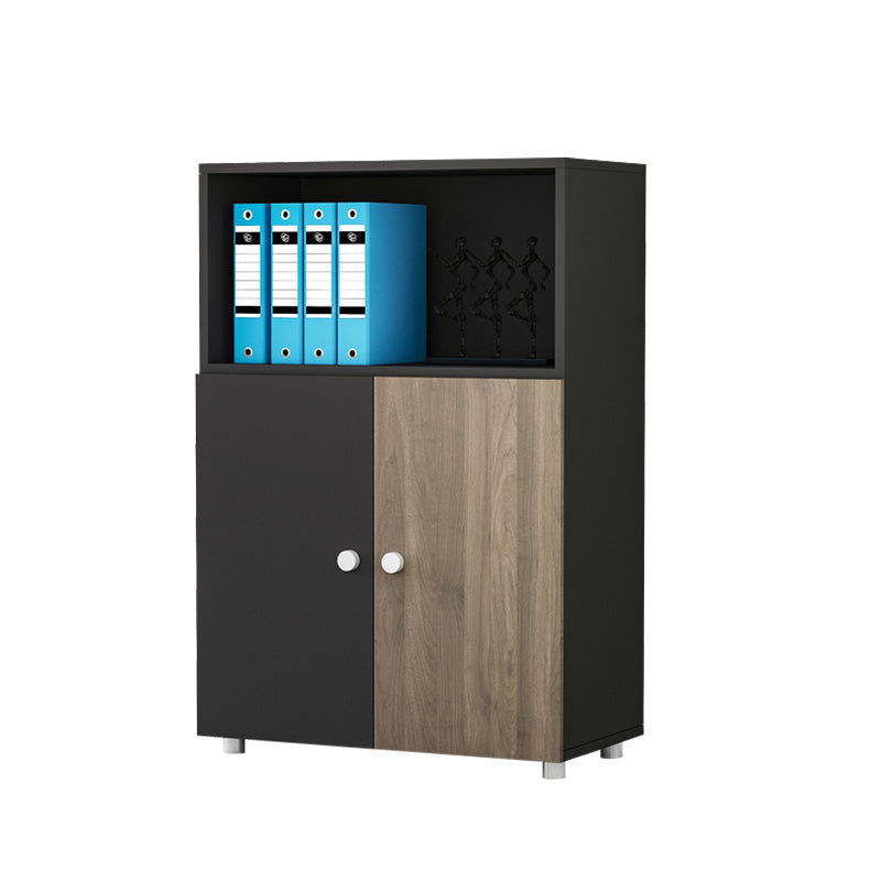 Abbazzinamento verticale in legno Scaffali di archiviazione del pannello a colori.