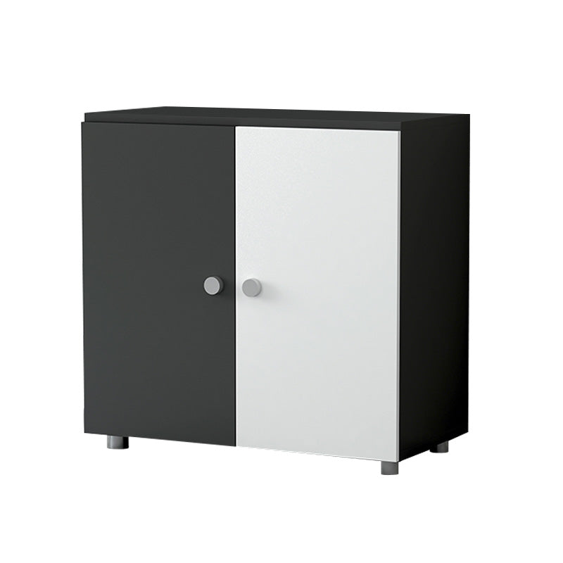 Abbazzinamento verticale in legno Scaffali di archiviazione del pannello a colori.