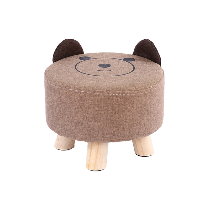 Modern Cotton Standard Tear Resistant Bear Standard for Drawing Room Brown Cotton 1 Piece Clearhalo 'furn' 'furn_ottomans_poufs' 'Furniture' 'Living Room Furniture' 'Ottomans & Poufs' 'ottomans_poufs' 6326971
