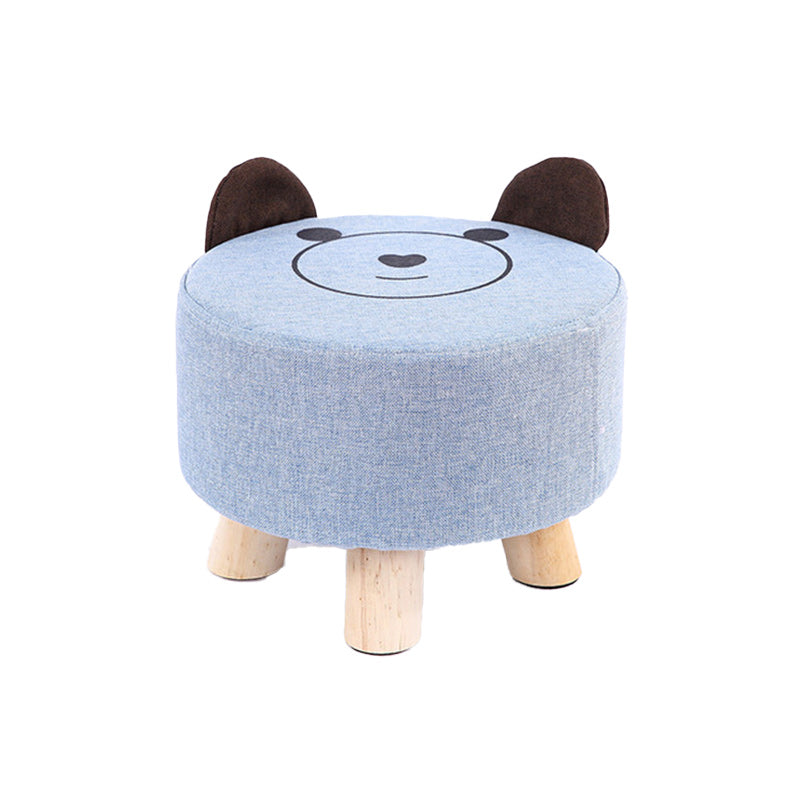 Modern Cotton Standard Tear Resistant Bear Standard for Drawing Room Blue Cotton 1 Piece Clearhalo 'furn' 'furn_ottomans_poufs' 'Furniture' 'Living Room Furniture' 'Ottomans & Poufs' 'ottomans_poufs' 6326977