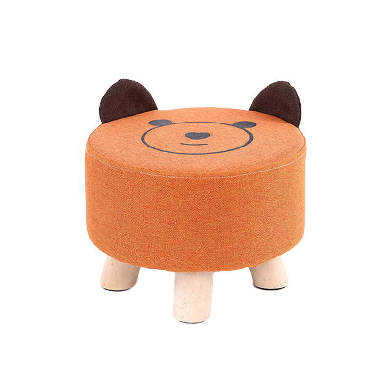 Modern Cotton Standard Tear Resistant Bear Standard for Drawing Room Orange Cotton 1 Piece Clearhalo 'furn' 'furn_ottomans_poufs' 'Furniture' 'Living Room Furniture' 'Ottomans & Poufs' 'ottomans_poufs' 6326992