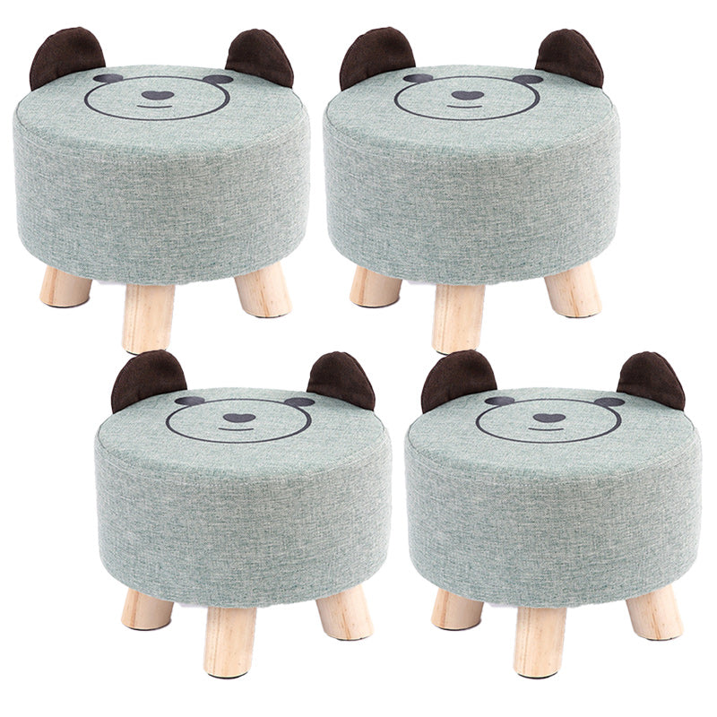 Modern Cotton Standard Tear Resistant Bear Standard for Drawing Room Navy Cotton 4 Piece Set Clearhalo 'furn' 'furn_ottomans_poufs' 'Furniture' 'Living Room Furniture' 'Ottomans & Poufs' 'ottomans_poufs' 6326997