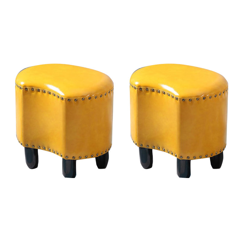 Yellow Modern Standard Water Resistant Specialty Standard for Living Room Yellow 2 Piece Set Clearhalo 'furn' 'furn_ottomans_poufs' 'Furniture' 'Living Room Furniture' 'Ottomans & Poufs' 'ottomans_poufs' 6327017