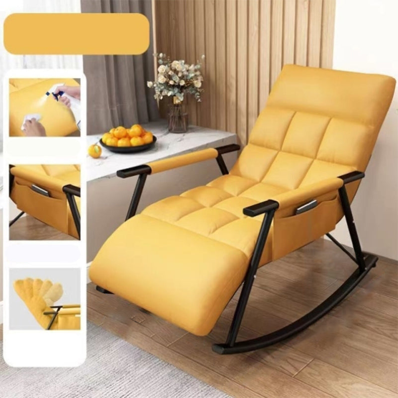 Chaise de fauteuil incliné créatif couleurs de couleur de couleur unie en cuir en cuir solide