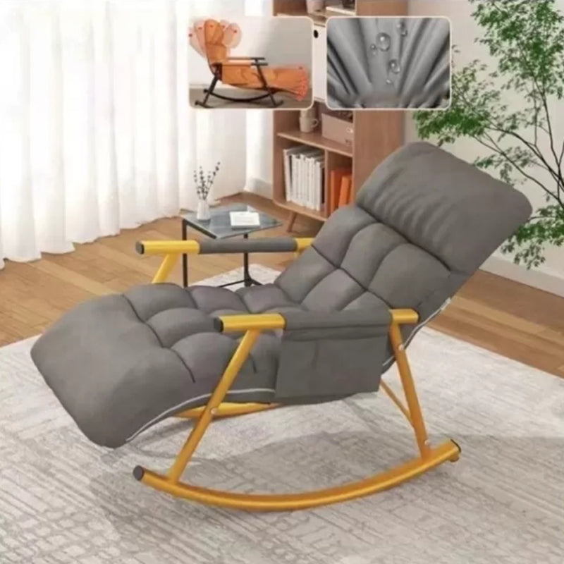 Chaise de fauteuil incliné créatif couleurs de couleur de couleur unie en cuir en cuir solide