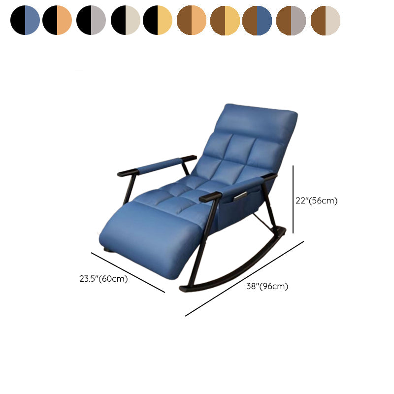 Chaise de fauteuil incliné créatif couleurs de couleur de couleur unie en cuir en cuir solide