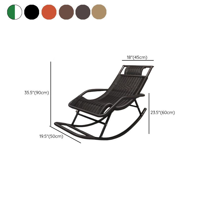 Contemporary Rocker Chair Wicker Reclining Rocking Accent Chair for Living Room Clearhalo 'Chairs & Seating' 'furn' 'furn_rocking_chairs' 'Furniture' 'Living Room Furniture' 'Rocking Chairs' 'rocking_chairs' 6327193