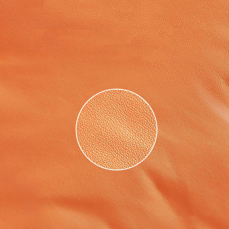 Silla de planeador de ocio silla de cuero por falso resistente al agua de color puro con otomana