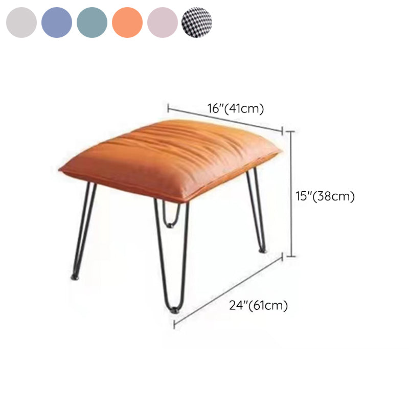 Silla de planeador de ocio silla de cuero por falso resistente al agua de color puro con otomana