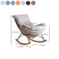 Silla de planeador de ocio silla de cuero por falso resistente al agua de color puro con otomana