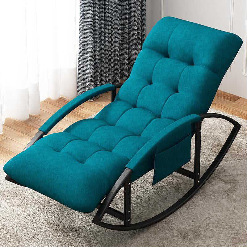 Tufted Cushions Rocker Chair Contemporary Whole Colored Fabric Rocker Chair
