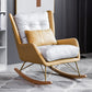 Rocker moderne coussins toufutés Patchwork Tissure Rocking Chaise avec oreiller